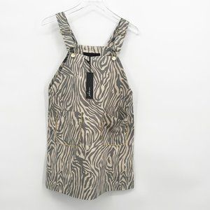 Imoga Girls Size 10 Zebra Print Overalls Dress